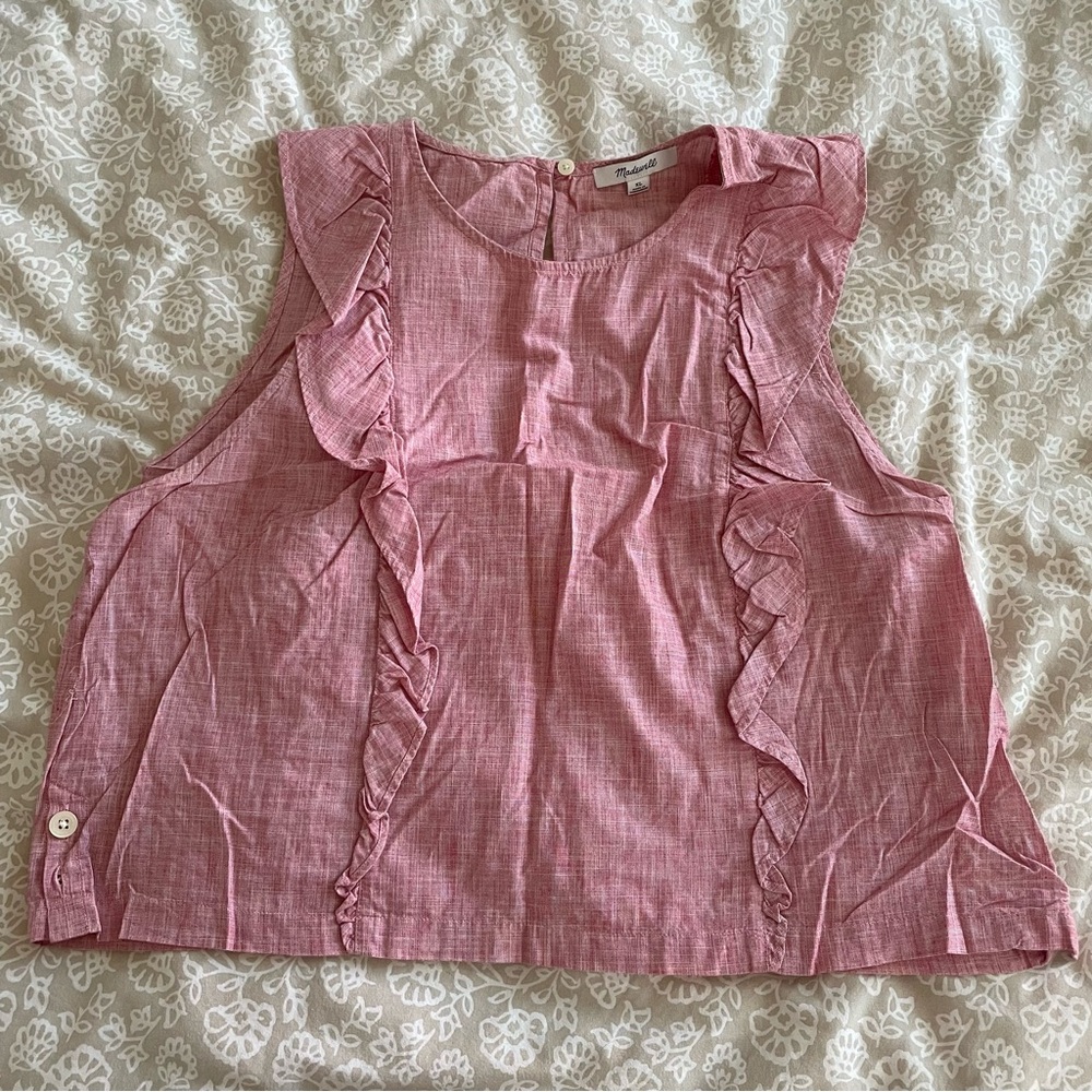 Madewell crop linen tank